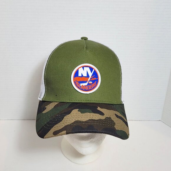 New York Islanders Military Camo Ford Snapback Mesh Patch Hat - Picture 1 of 11